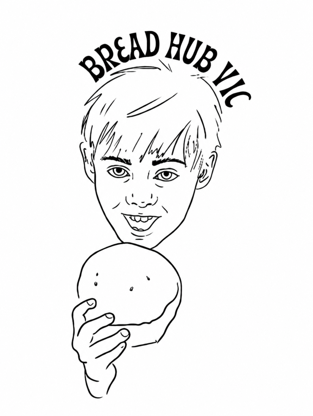 Bread Hub Vic logo: a child holding bread