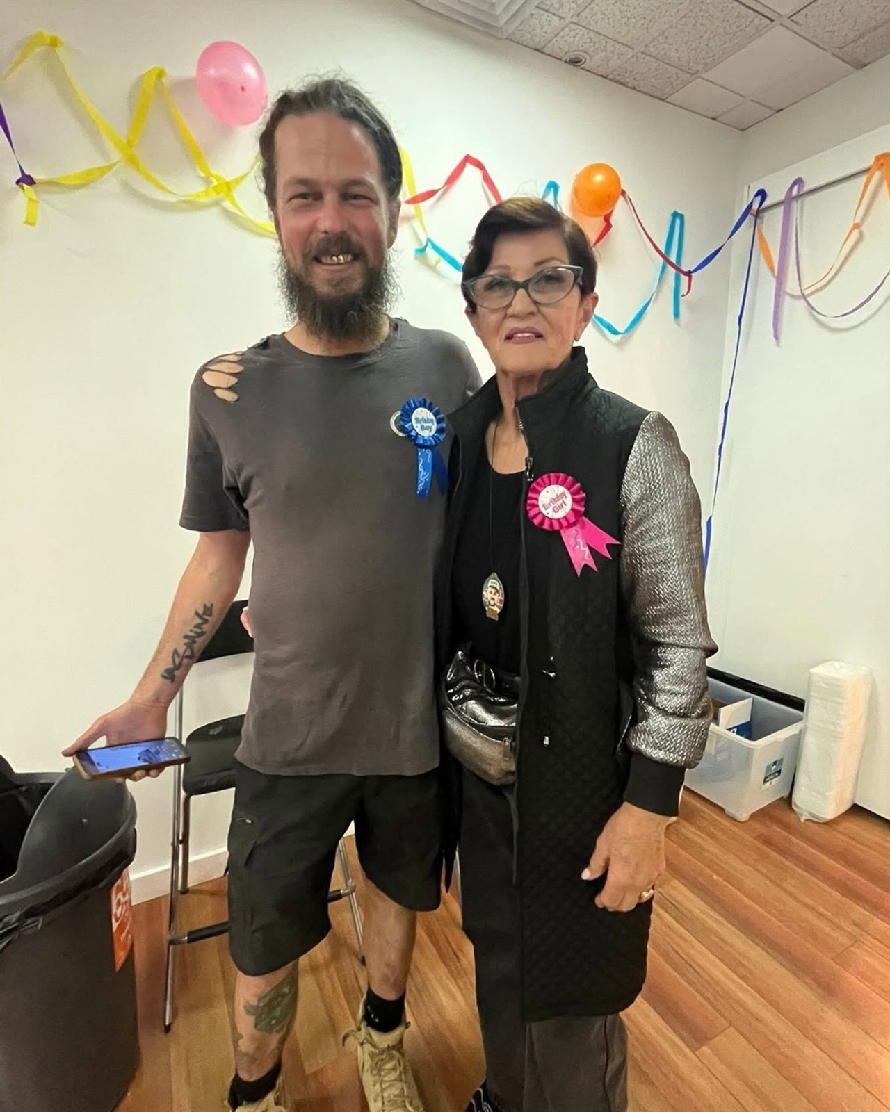 Community members at a celebration